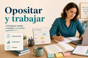 muejr estudiando oposiciones despues de trabajar